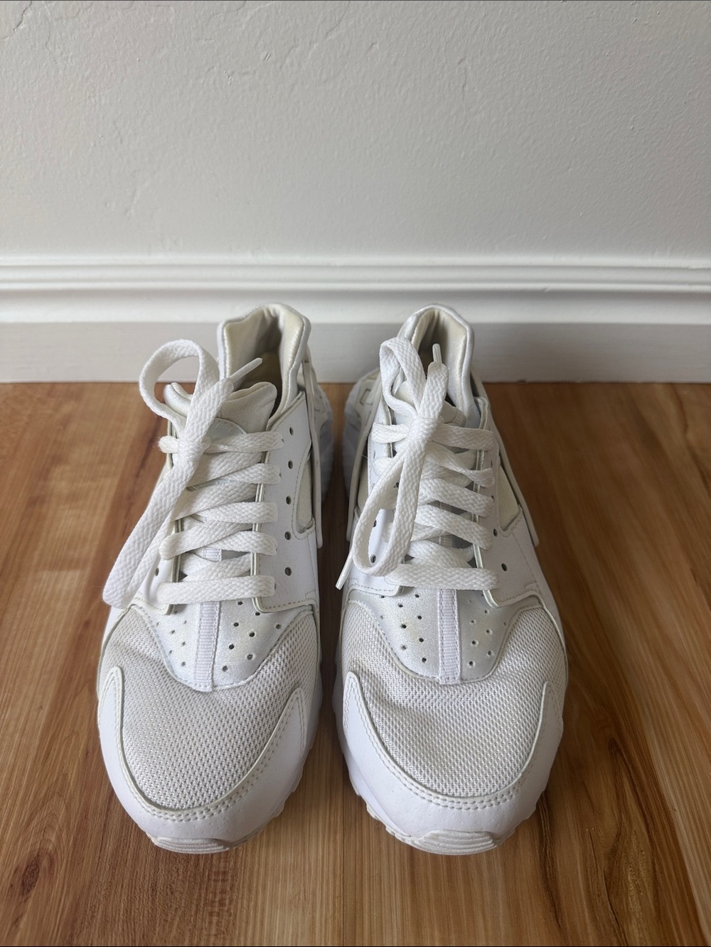 Nike Kids All-White Huarache Sneakers